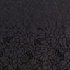  ポリエステルちりめんジャガード・バラ模様(黒)