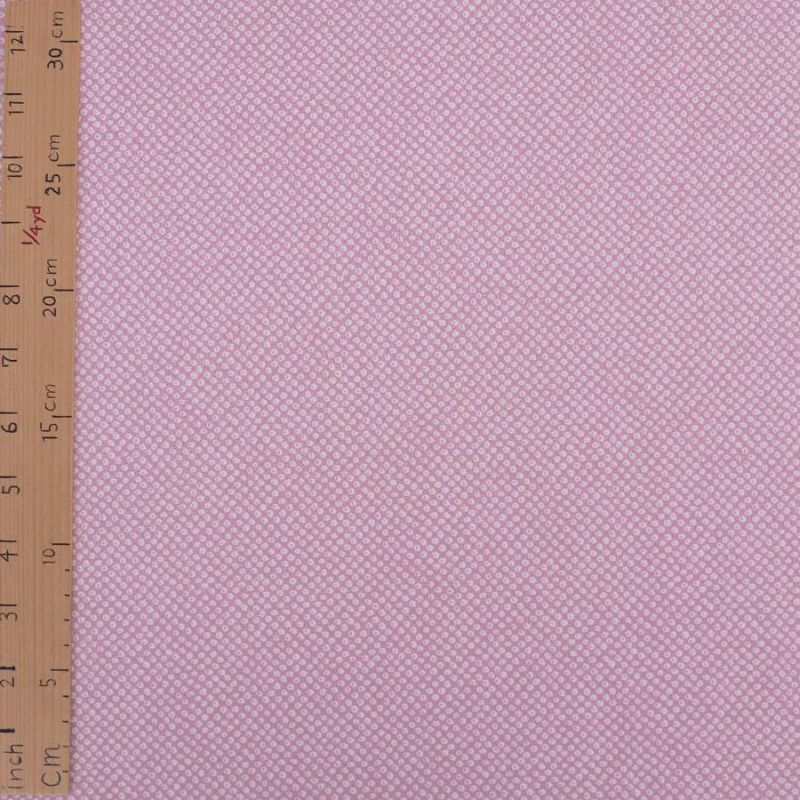 ポリちりめん生地 小さなかのこ柄(桃色) 10cm単位 切り売り