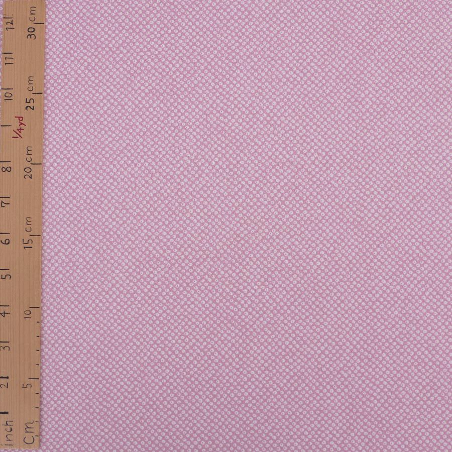 ポリちりめん生地 小さなかのこ柄(桃色) 10cm単位 切り売り