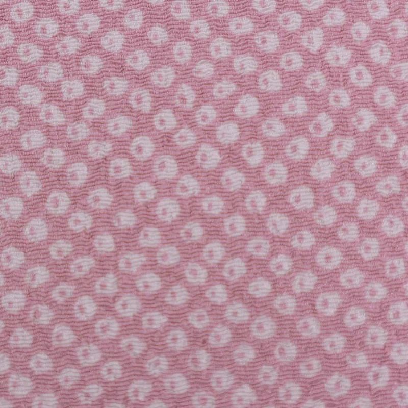 ポリちりめん生地 小さなかのこ柄(桃色) 10cm単位 切り売り