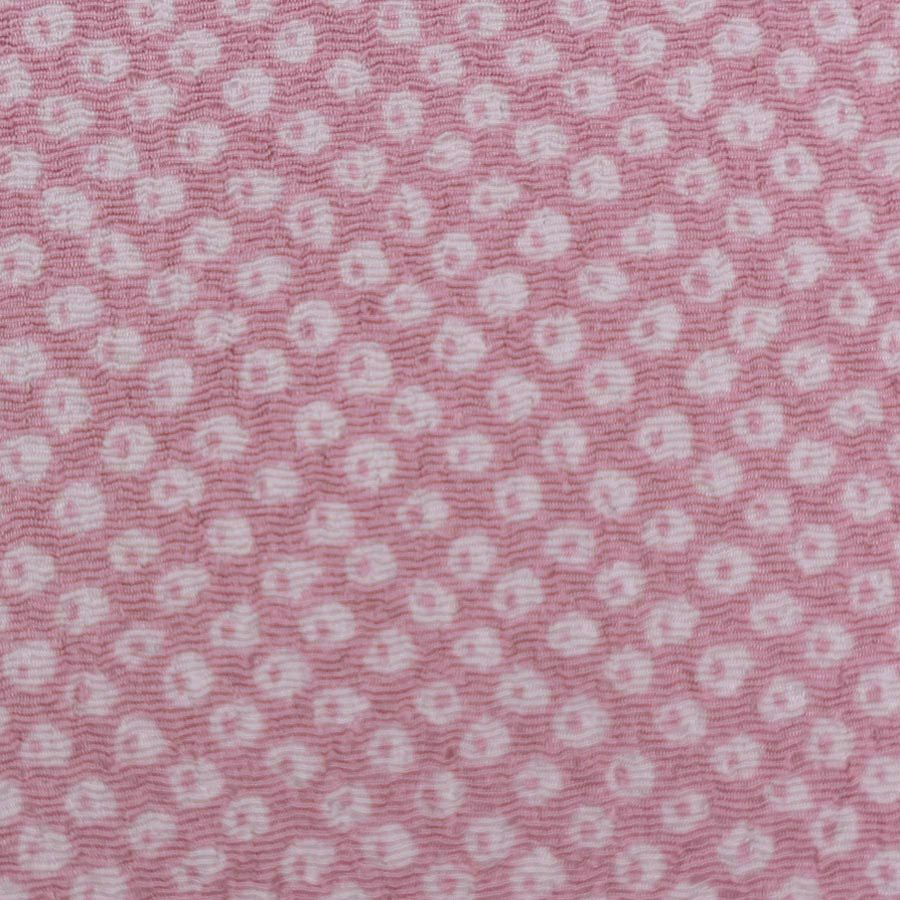 ポリちりめん生地 小さなかのこ柄(桃色) 10cm単位 切り売り