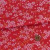 金襴生地(金らん) 桜花の舞(赤) 10cm単位 切り売り