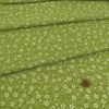 ポリちりめん生地 流れ梅(グリーン) 10cm単位 切り売り
