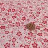 ポリちりめん生地 流れ梅(アイボリー/赤) 10cm単位 切り売り