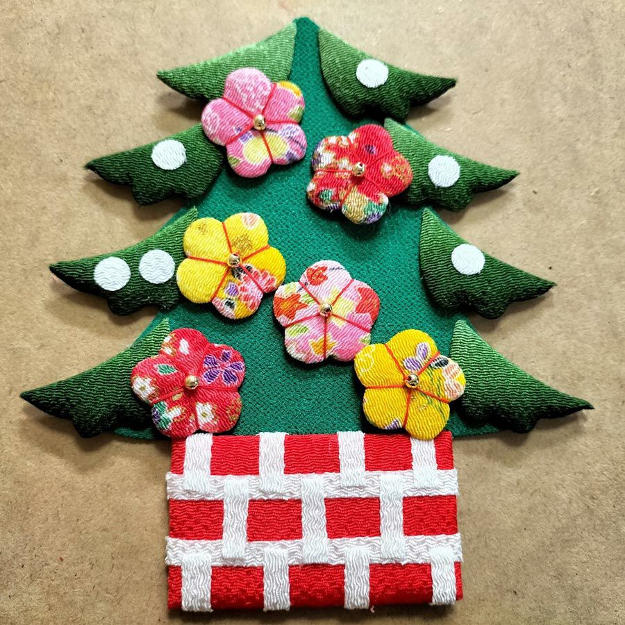 押絵キット メリークリスマス |生地 和柄/和布/ちりめん手芸通販布がたり