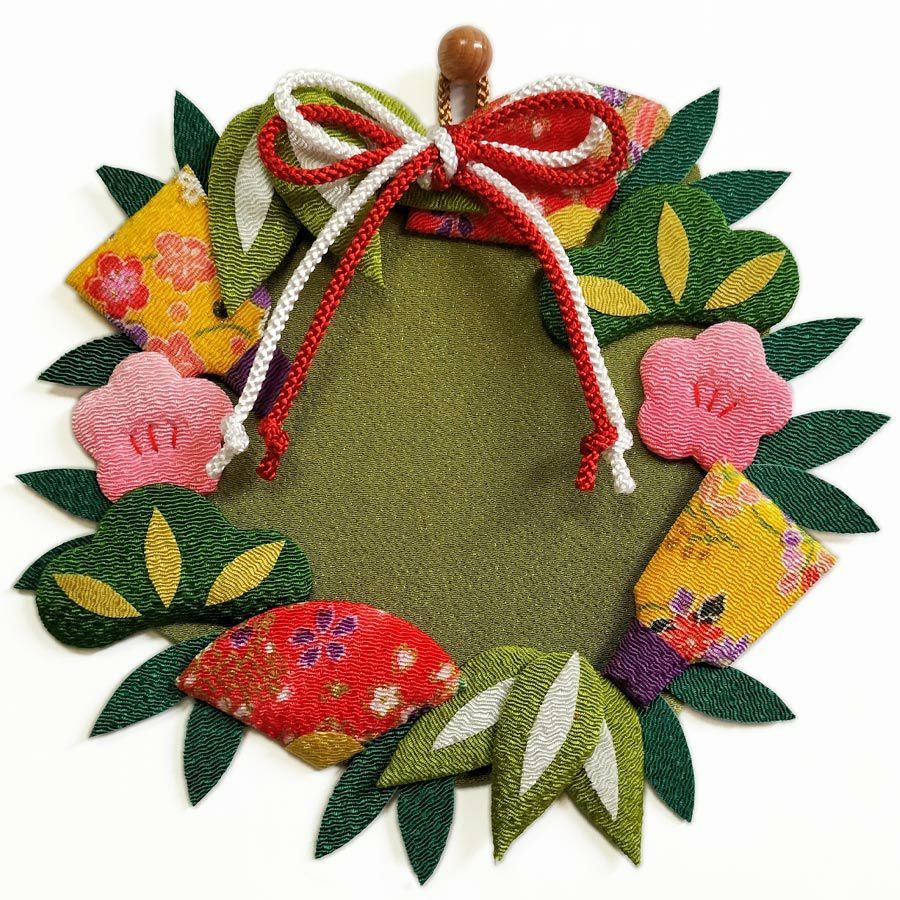 押絵キット 迎春の花リース