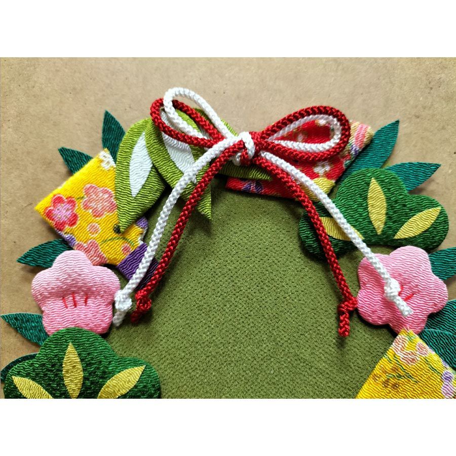 押絵キット 迎春の花リース