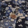 和柄コットン生地 藍染め調しだれ桜(藍) 10cm単位 切り売り