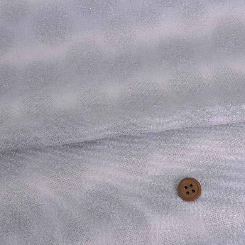 ちりめん生地 干支向き 銀彩ぼたん雪(グレー) 手芸用レーヨンチリメン