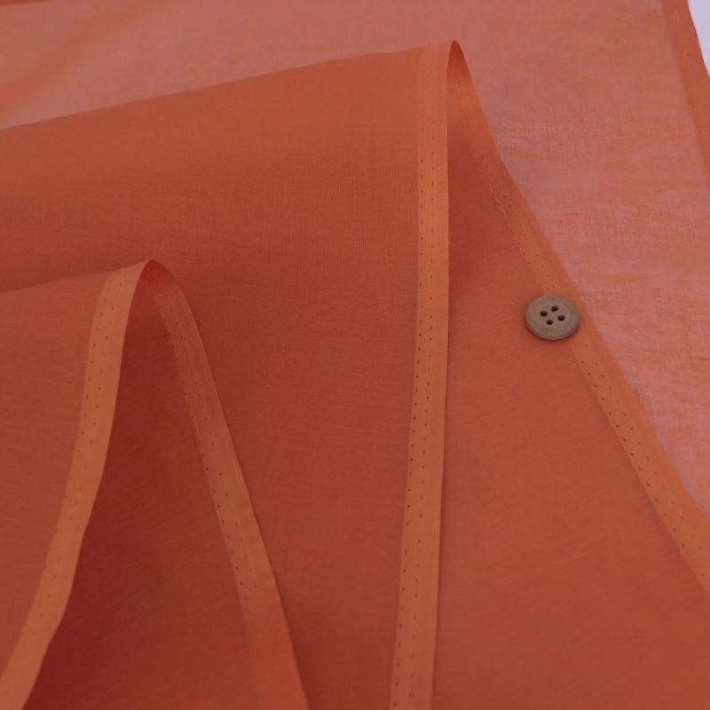 コットンオーガンジー生地・無地(柿渋色) 10cm単位 切り売り 綿オーガンディー シアー素材