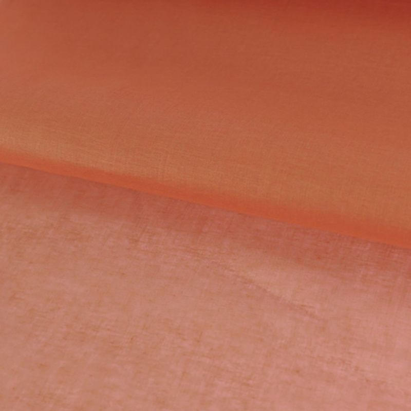 コットンオーガンジー生地・無地(柿渋色) 10cm単位 切り売り 綿オーガンディー シアー素材