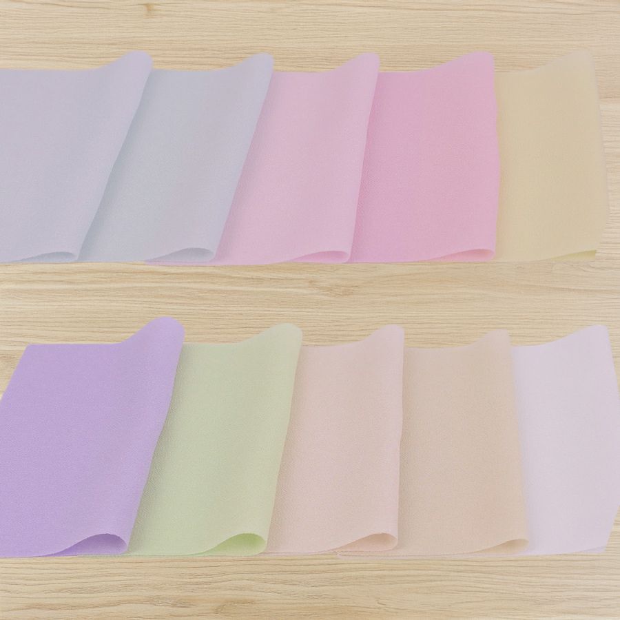 一越ちりめん 淡色10色セット つまみ細工におすすめ/約22×20cm