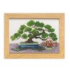 クロスステッチキット 12ヶ月の盆栽・1月 錦松と寒木瓜 フレーム付