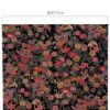 金箔一越ちりめん 折鶴と和花(黒) 10cm単位 切り売り