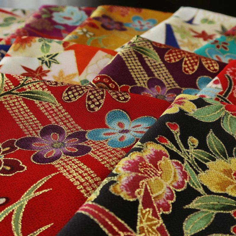 金箔一越ちりめん12枚セット 各約34×25cm