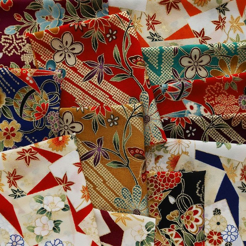 金箔一越ちりめん12枚セット 各約34×25cm