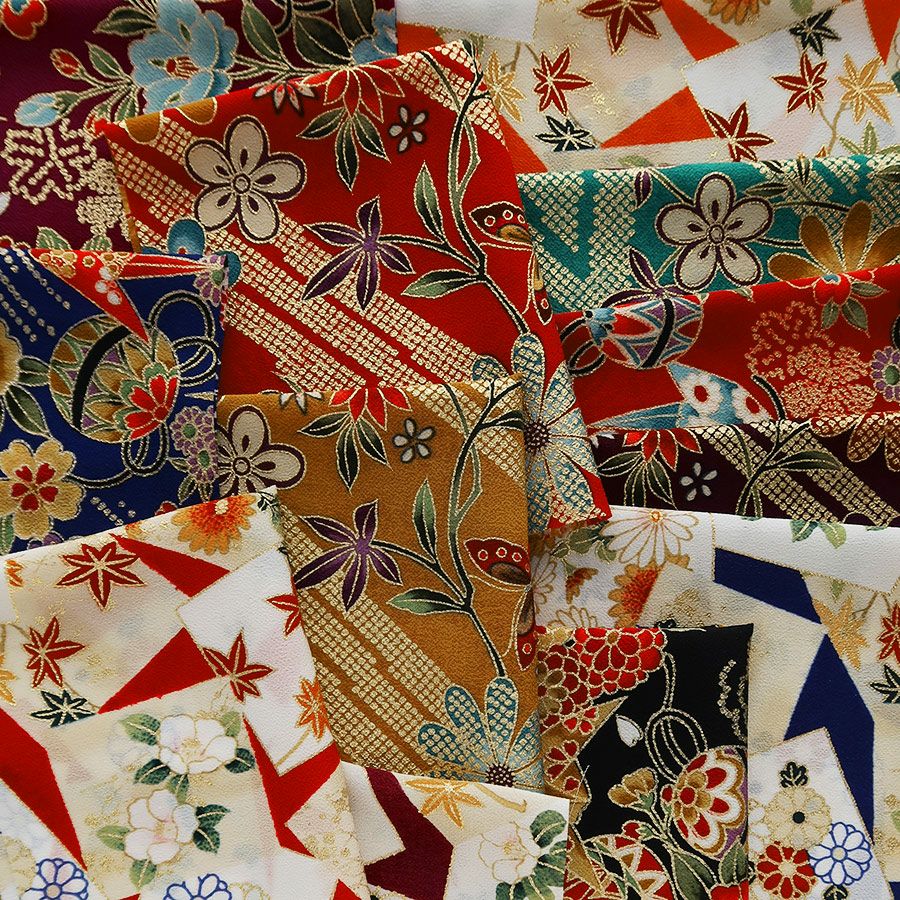 金箔一越ちりめん12枚セット 各約34×25cm