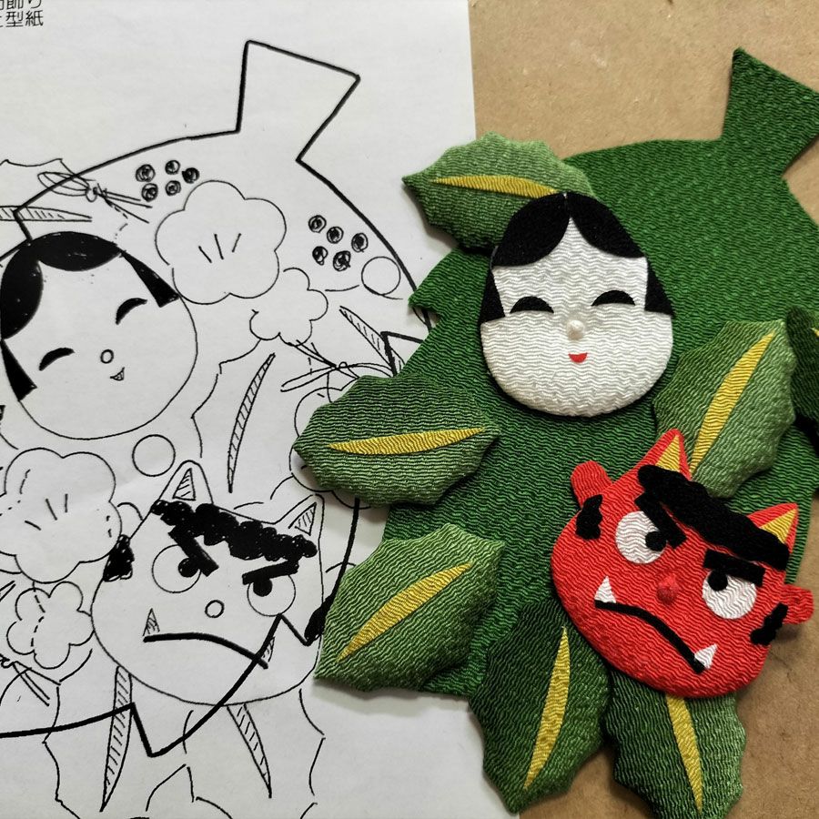 押絵キット 厄除けの門飾り