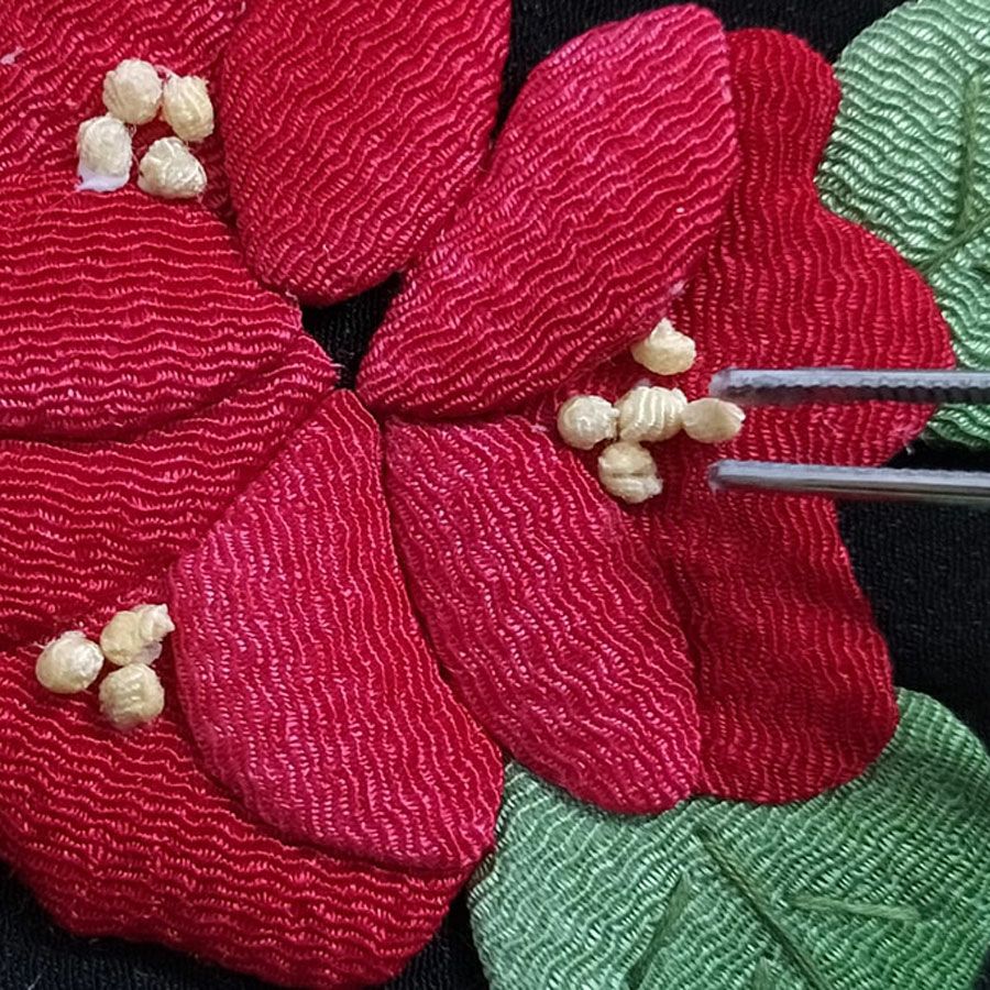 ちりめん手芸キット もてなしの花 2月 ボケ(木瓜)