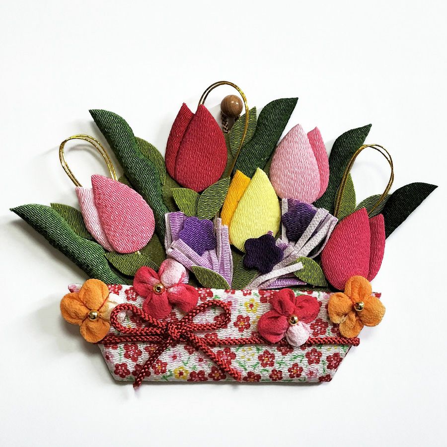 押絵キット 春の花寄せ |生地 和柄/和布/ちりめん手芸通販布がたり