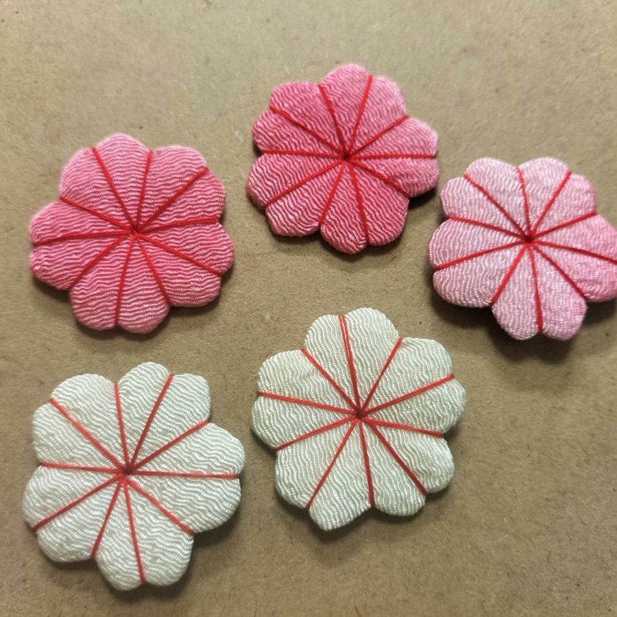 ちりめん手芸キット 房付き手まり 四季の花4種セット