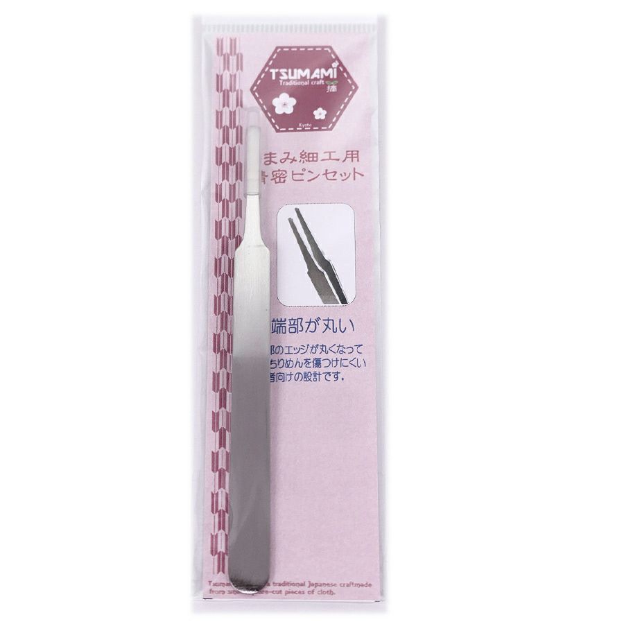 つまみ細工用精密ピンセット(B)先丸