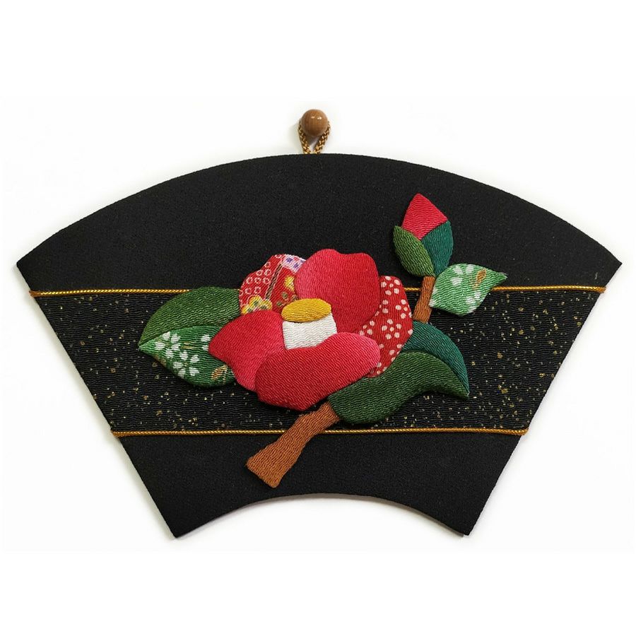 押し絵細工キット 末廣飾り 紅椿 |生地 和柄/和布/ちりめん手芸通販布