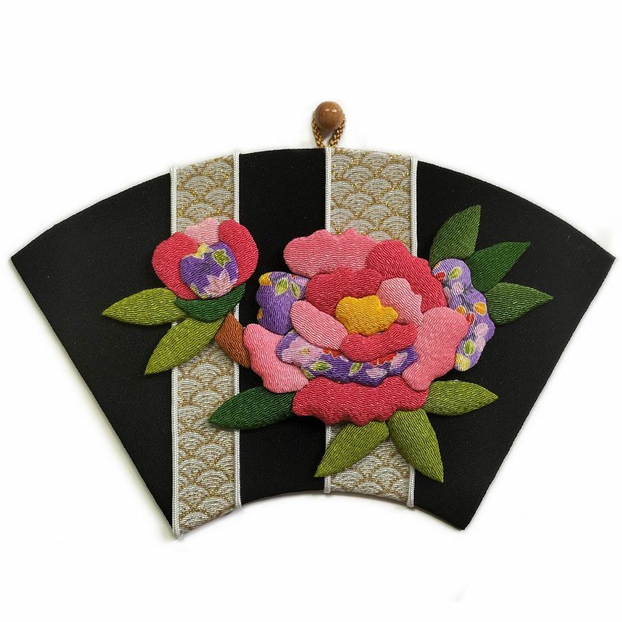 押し絵細工キット 末廣飾り 牡丹 |生地 和柄/和布/ちりめん手芸通販布