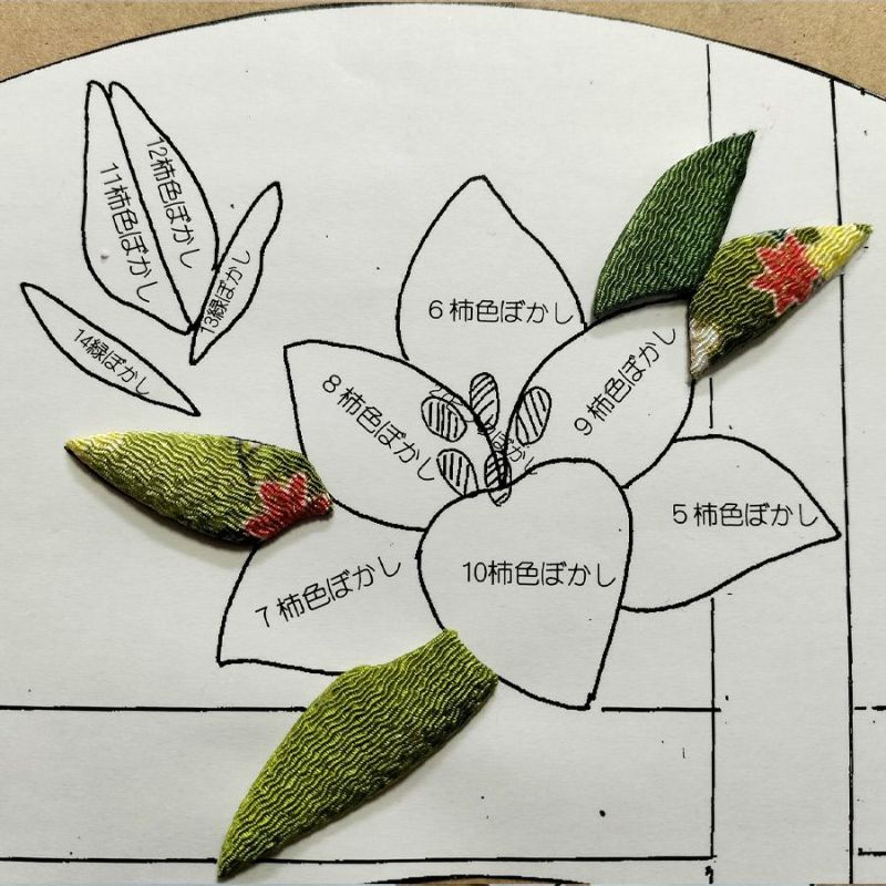 押し絵細工キット 末廣飾り 山百合