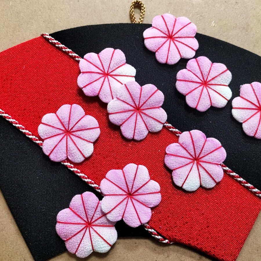 押し絵細工キット 末廣飾り 夜桜